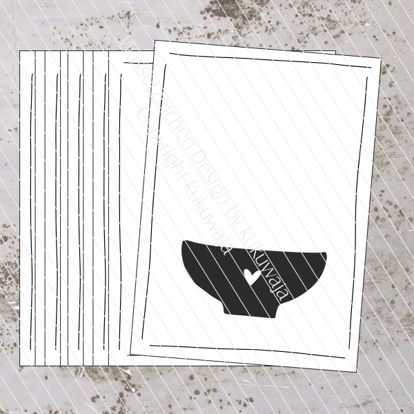 Postkarten / Stempelkarten / Kreativkarten Set (10 Stück Packung) SCHALE