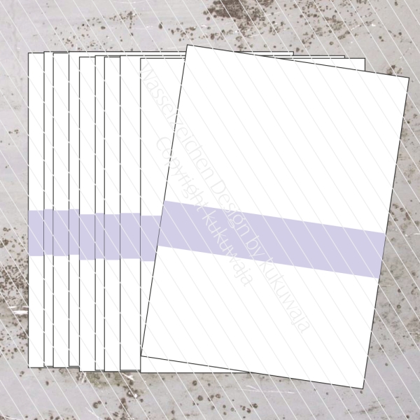Postkarten / Stempelkarten / Kreativkarten Set (10 Stück Packung) STREIFEN FLIEDER