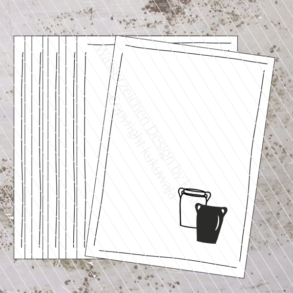 Postkarten / Stempelkarten / Kreativkarten Set (10 Stück Packung) KRÜGE
